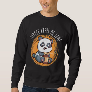 Sudadera El café me mantiene sane panda oso arbusto de arbu