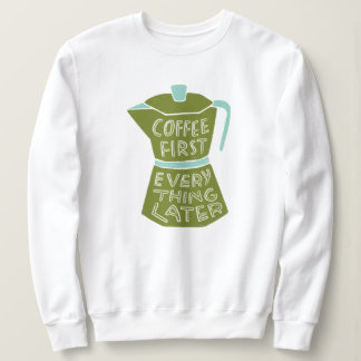 Sudadera El café primero todo después regalo gráfico de cam