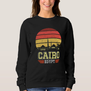 Sudadera El Cairo Egipto: la vieja línea de sol retro