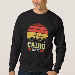 Sudadera El Cairo Egipto: la vieja línea de sol retro