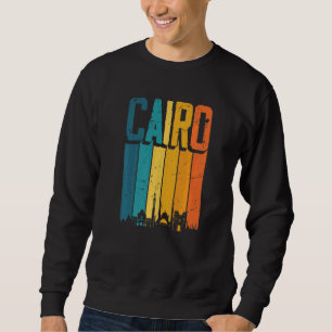 Sudadera El Cairo Egipto: la vieja línea de sol retro