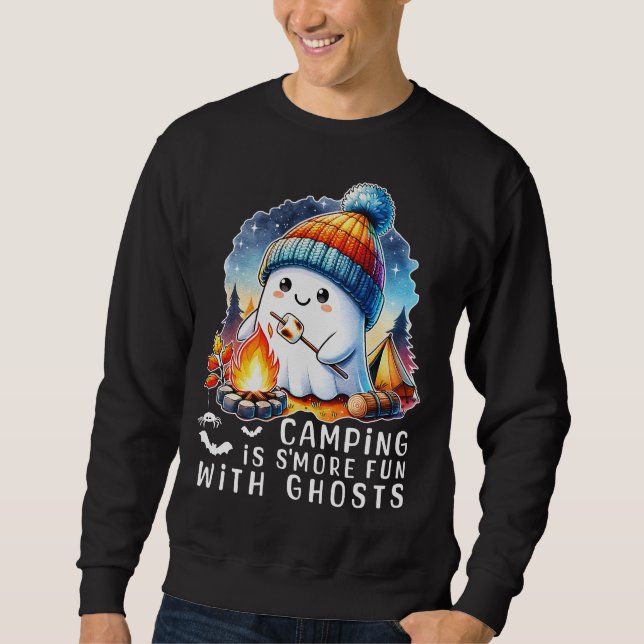 Sudadera El campamento de Halloween es divertido con los fa (Anverso)