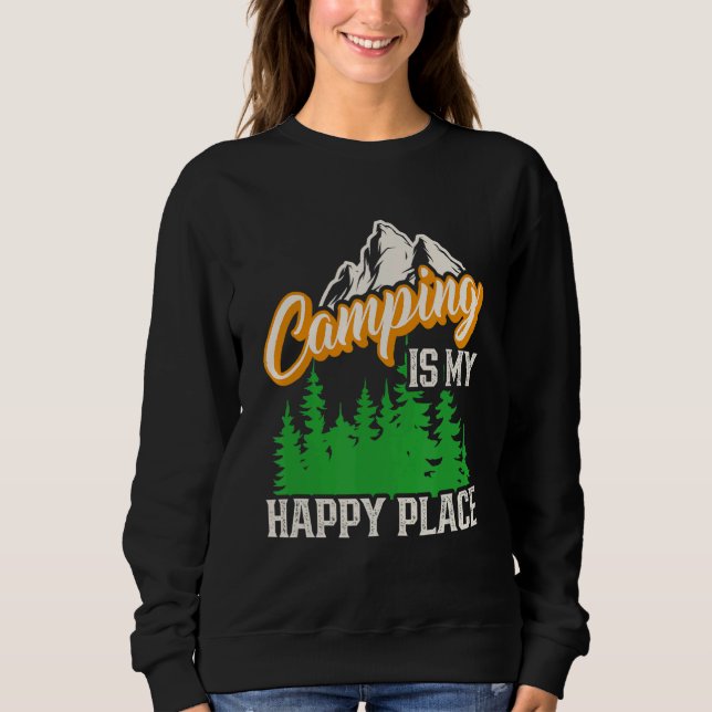 Sudadera El campamento es mi lugar feliz (Anverso)