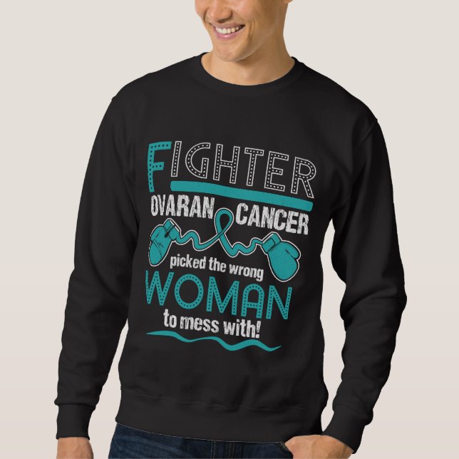 Sudadera El CÁNCER OVÁRICO del combatiente escogió a la (Anverso)