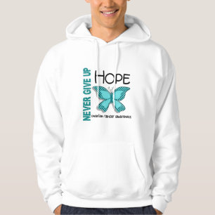 Sudadera El cáncer ovárico nunca da para arriba la mariposa