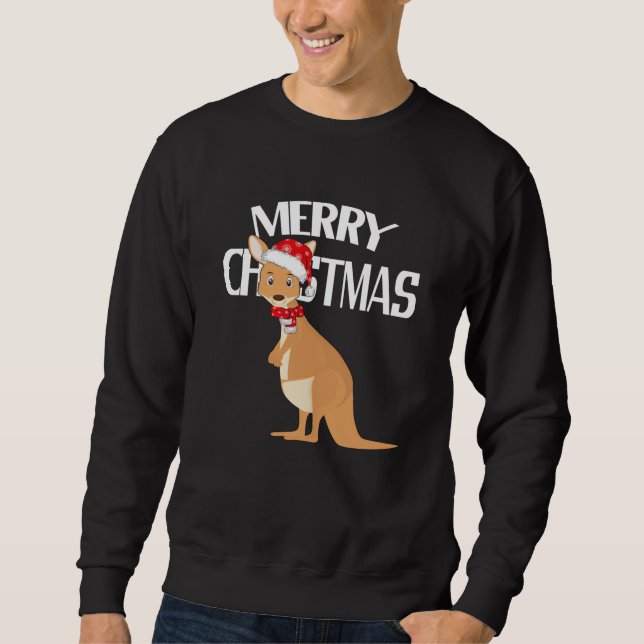 Sudadera El canguro de los Navidades australianos (Anverso)