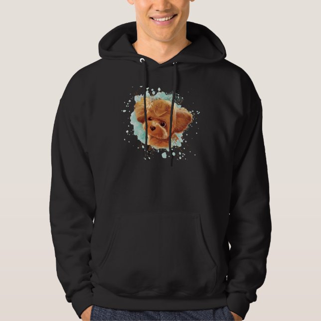 Sudadera El caniche marrón retrato tan lindo (Anverso)