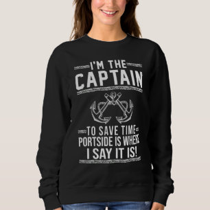Sudadera El Capitán Del Barco  Barco De Vela Navegación Cap