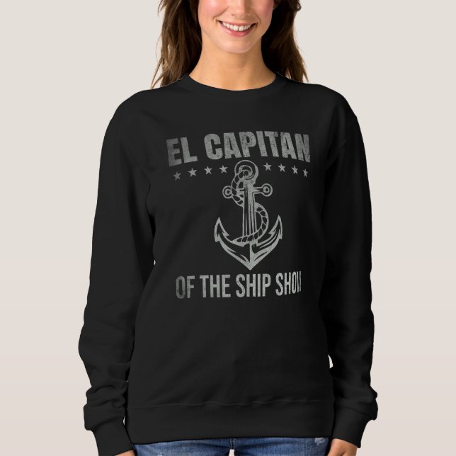 Sudadera El Capitán Del Barco Muestra Marinero Español Barc (Anverso)