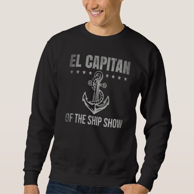 Sudadera El Capitán Del Barco Muestra Marinero Español Barc (Anverso)