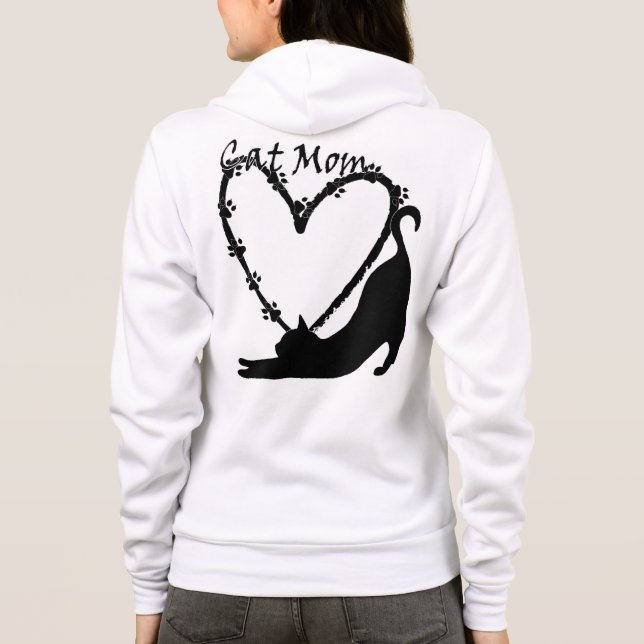 Sudadera El "Cat Mom" Hoodie perfecto con la impresión de a (Reverso)