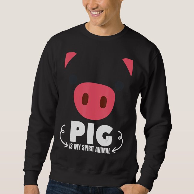 Sudadera El cerdo es mi espíritu Los cerdos animales Chicas (Anverso)