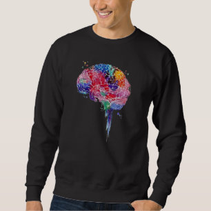 Sudadera El cerebro colorido ama la ciencia la anatomía hum