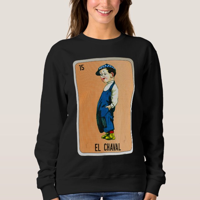 Sudadera El Chaval Mexican Slang Lottery Bingo Cards (Anverso)