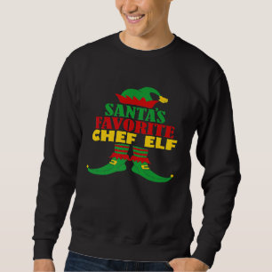 Sudadera El chef elfo favorito de Santa Navidad coincidente