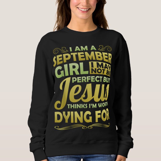 Sudadera El Chica De Septiembre Jesús Piensa Que Vale La Pe (Anverso)