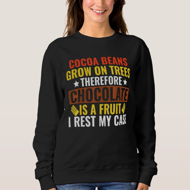 Sudadera El chocolate es fruta (Anverso)
