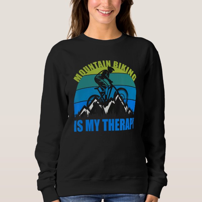 Sudadera El ciclismo de montaña es mi terapia (Anverso)