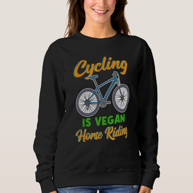 Sudadera El Ciclismo Es Vegan Horse Riding - Montaña De Cic (Anverso)