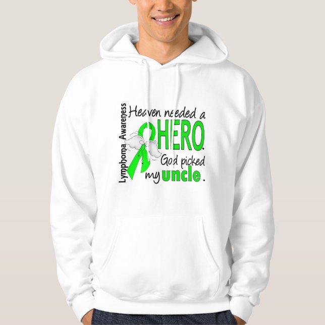 Sudadera El cielo necesitó a un tío Lymphoma del héroe (Anverso)