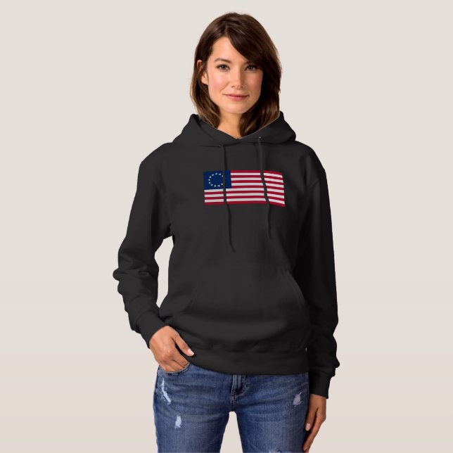 Sudadera El círculo de las estrellas, la bandera estadounid (Anverso completo)