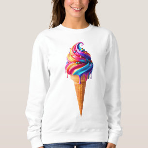 Sudadera El clásico cono de helado vibrante de SlipperyJoe'
