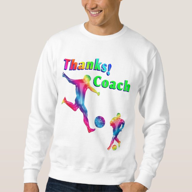 Sudadera El coche del fútbol colorido le agradece camiseta (Anverso)