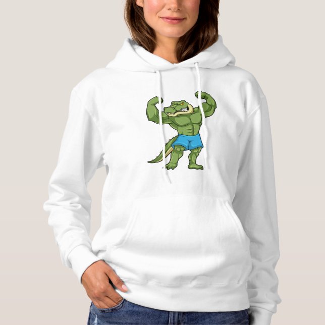 Sudadera El cocodrilo como la construcción de cuerpos extre (Anverso)