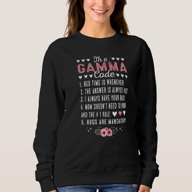 Sudadera El código A Gamma para el día de la madre abuela (Anverso)