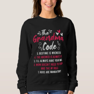 Sudadera El código de la abuela es una abuela divertida que
