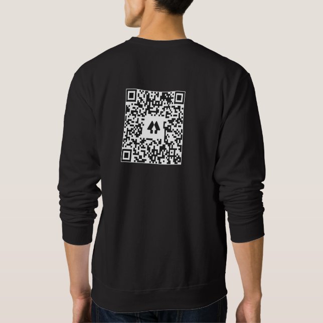 Sudadera El código QR del efecto de apertura  (Reverso)
