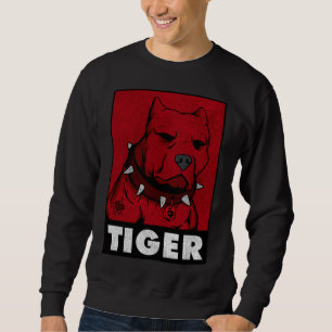 Sudadera El collar de Pitbull aumenta la gracia del tigre r