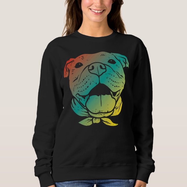 Sudadera El colorido Pitbull Face Pitties (Anverso)
