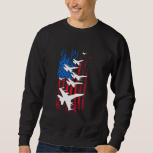 Sudadera El combatiente Jet American Flag tira tiras milita