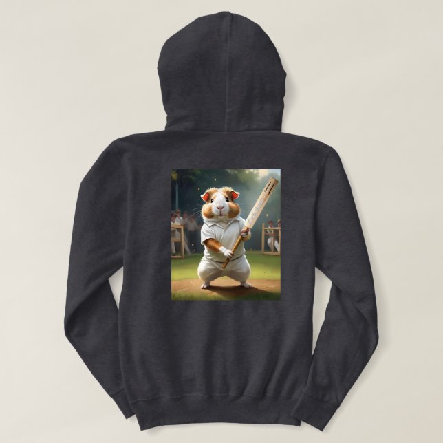 Sudadera El Conejillo de Indias Cricketer: Vestido de Blanc (Reverso del diseño)