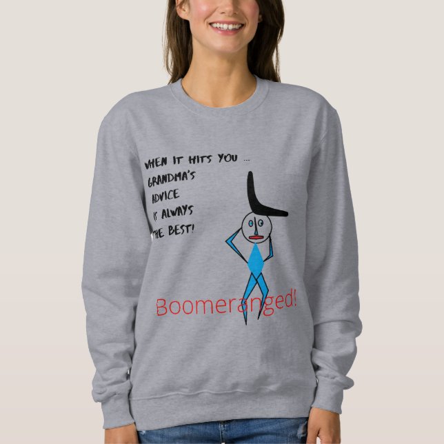 Sudadera El "consejo de la abuela" gris se volvió loco (Anverso)