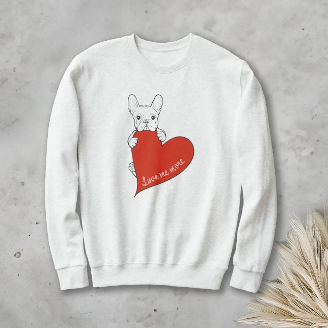 Sudadera El Corazón de Bulldog Francés Adorable (Subido por el creador)