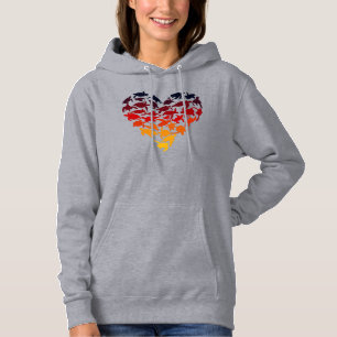 Sudadera El corazón de las tortugas marinas adorna el color