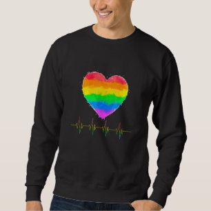 Sudadera El corazón del orgullo golpea al impulso de la com