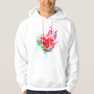 Sudadera El corazón fumando en una blanca de manga larga ac