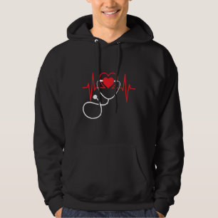 Sudadera El corazón gracioso golpea a la enfermera Enfermer