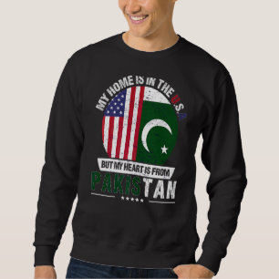 Sudadera El corazón patriota paquistaní-estadounidense es d