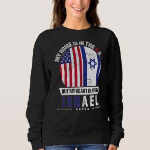 Sudadera El Corazón Patriótico Israelí-Norteamericano Es De