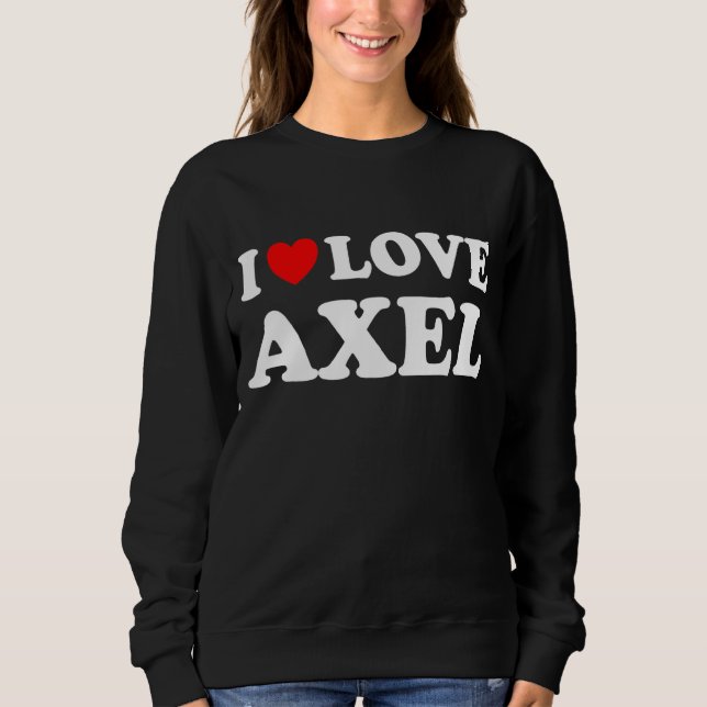 Sudadera El corazón rojo que amo a Axel (Anverso)