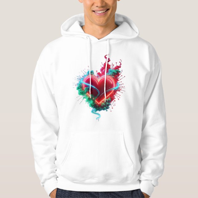 Sudadera El corazón tan lleno que explota en manga larga bl (Anverso)