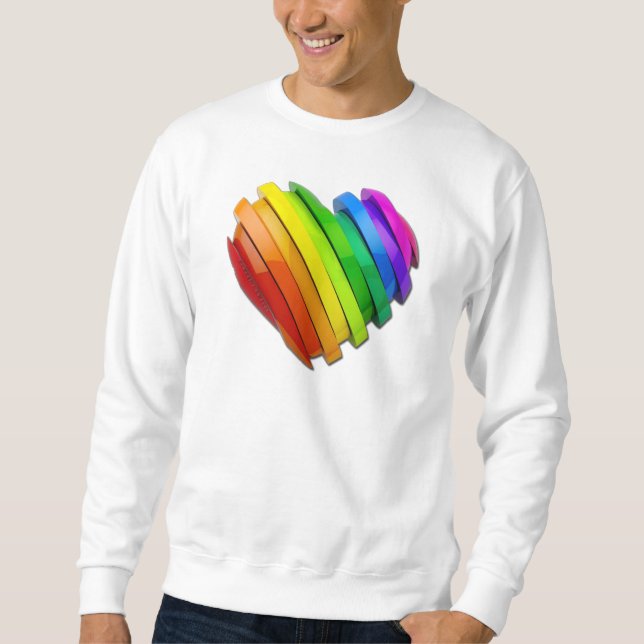 Sudadera El corazón tridimensional escultural de SlipperyJo (Anverso)