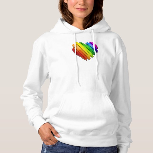 Sudadera El corazón tridimensional escultural de SlipperyJo (Anverso)