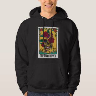 Sudadera El cráneo de la tarjeta Tarot de la planta florece