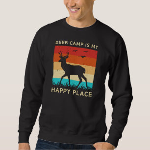Sudadera El Deer Camp Es Mi Lugar Feliz Caza de venados