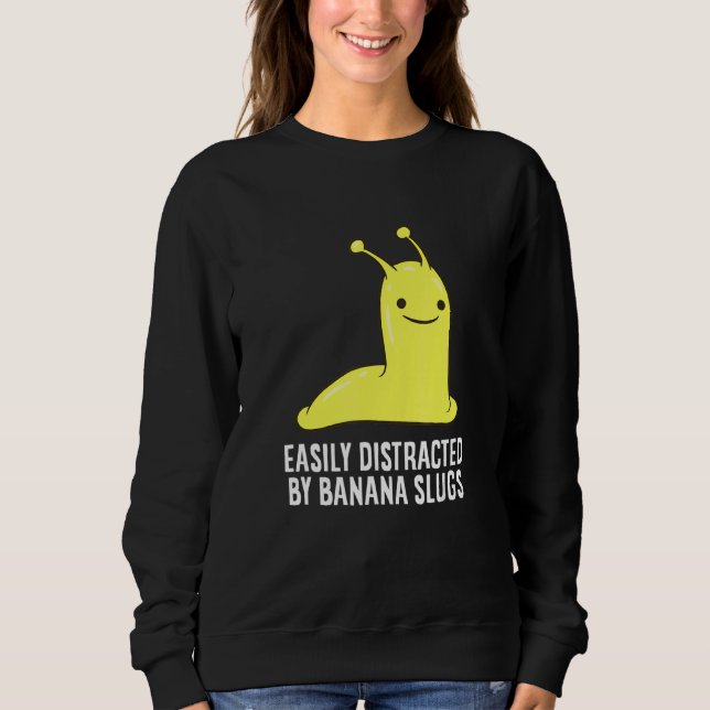 Sudadera El deslumbramiento del plátano Fácilmente Distraíd (Anverso)